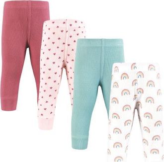 Hudson Baby Warm Slim-Fit Ankle Pants 4-Piece Set in Creative Rainbows at Nordstrom, Size Newborn