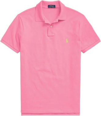 Polo Ralph Lauren Custom Maui Pink Polo met Korte Mouwen - Heren - Polos - Roze - XL - Katoen - Tops