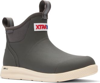 Xtratuf Waterproof Ankle Deck Sport Boot in Dark Gull Gray at Nordstrom, Size 10