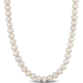 Delmar Mens 9-9.5mm Cultured Freshwater Pearl Necklace at Nordstrom Rack