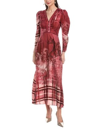 Marchesa Marchesa Rosa Twill Midi Dress