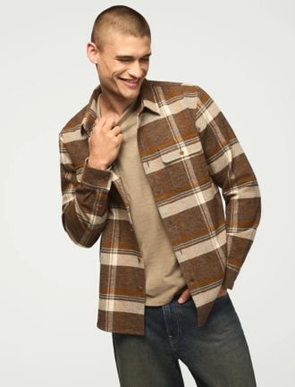 Lucky Brand Mens Plaid Cloud Soft Flannel Shirt