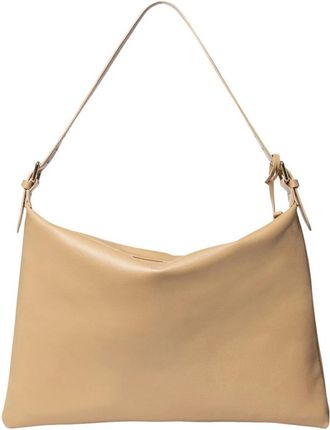 Marc Ellis Nevada M SA Schoudertas - Dames - Schoudertassen - Beige - ONE Size - Leer - Tassen