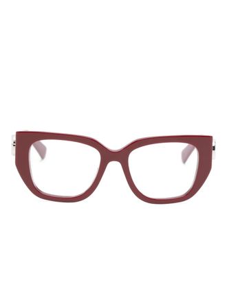 Gucci butterfly-frame glasses - unisex - Acetate - 51 - Brown