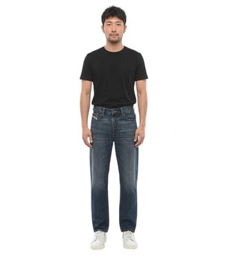 Diesel Blue Straight Mid Rise Jeans