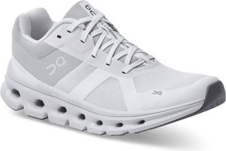 On Womens Cloudrunner Running Shoes In White Frost