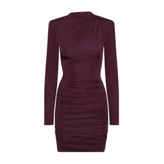 Rotate ROTATE Birger Christensen, Short Dresses, female, Red, Size: L Drapey Mini Dress