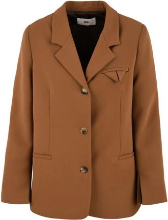 SOLOTRE Bruine Jassen voor Dames - Dames - Blazers - Bruin - L - Jassen