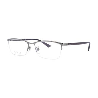 Gucci Square Semi Rim Eyeglasses - Gray