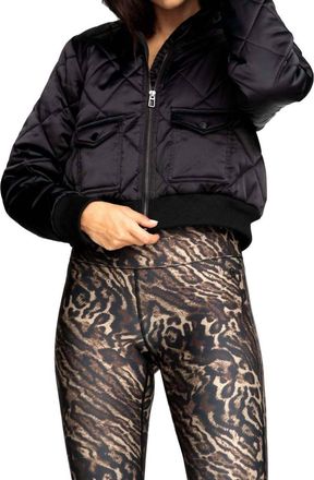 Good American Quilted Puffer Jacket In Black