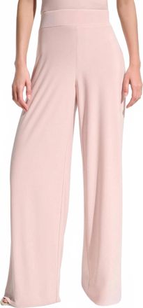 Joseph Ribkoff Silky Knit Pull-On Wide Leg Pants In Misty Rose