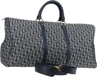 Dior Pre-owned Vintage Trotter Canvas Boston Bag - - Pre-owned - Donna - Blu - ONE SIZE