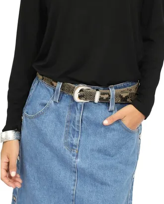 Belle & Bloom Reset Western Belt in Brown at Nordstrom