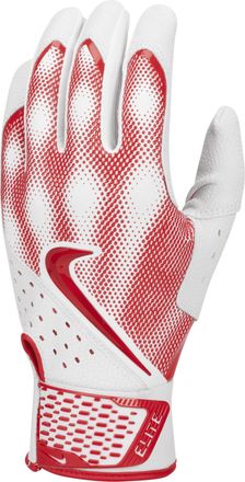 Nike Alpha Elite Baseball Batting Gloves (1 Pair) in White | N1004380-124