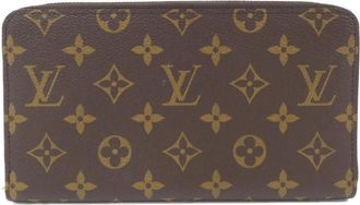 Louis Vuitton Marron Coated Canvas Long Wallet (Bi-Fold) (Pre-Owned)