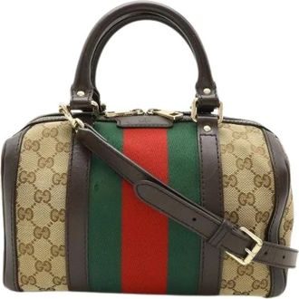 Gucci Pre-owned Handbags, female, Multicolor, Size: ONE SIZE Pre-owned Vintage Canvas Handbag