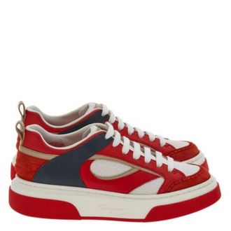 Ferragamo Cassina Low-Top Sneakers, Size 7