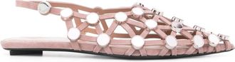 The Attico Ballerine Grid - Rosa