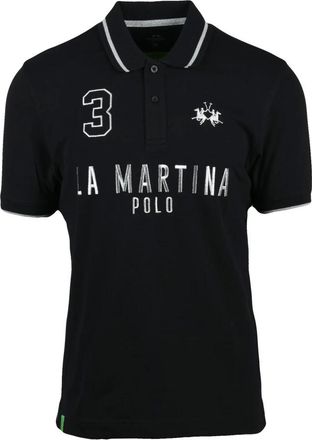 La Martina Tops, Heren, Zwart, S, Katoen, Polo