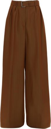 Dries Van Noten Brown Relaxed Pleated Pants