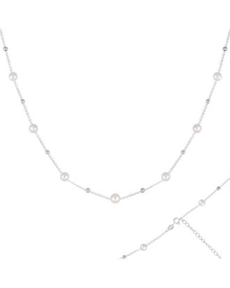 Splendid Pearls Silver 5-6Mmmm Pearl Necklace