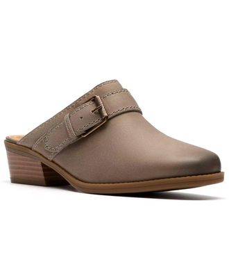 Clarks Danyelle Mist 26184229 Mule Womens Taupe Leather Slip-On Shoe LIQ690