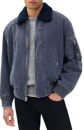 Rag & Bone B-15 Denim Bomber Jacket in Grpht at Nordstrom Rack, Size Large