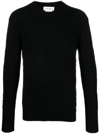 Alexander McQueen Skull Knitted Cotton Jumper