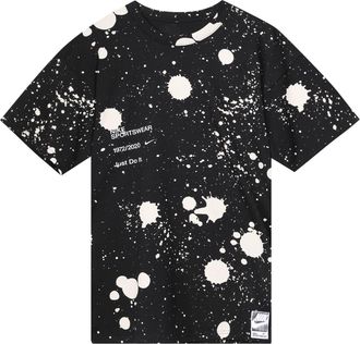 Nike Sportswear Printing Short Sleeve Splash Black White CW0381-010
