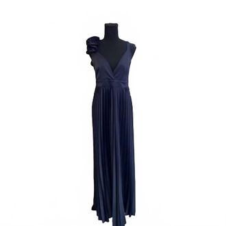 Hope Womens V-Neck Maxi Gown In Navy