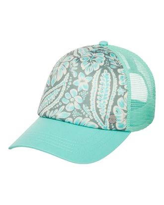 Roxy Trucker Cap ROXY Beautiful Morning, Damen, oil gr&uuml;n wildside paisley, Kunstfaser, Caps Trucker Cap