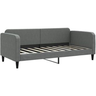 vidaXL Sof&aacute; Cama Sin Colch&oacute;n Tela Gris Oscuro 90x190 Cm Vidaxl