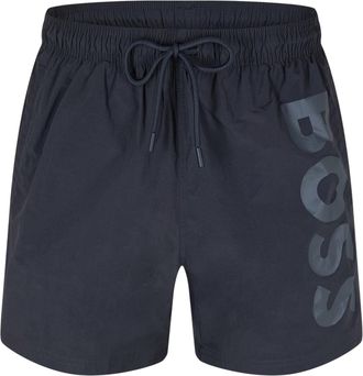 HUGO BOSS Heren Octopus Bold Logo Zwemshorts (Donkergrijs)