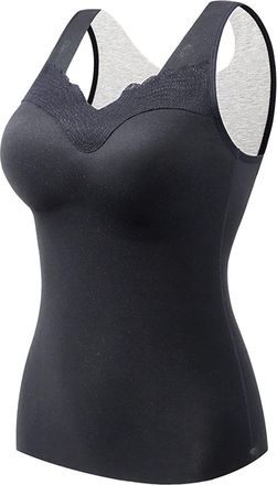 Generic Womens Thermal Top Small Top Double Sided Brushed Red Velvet with Chest Pad Slim Fit Large Size Seamless Thermal Underwear Womens Ski Tops Long Sleeve