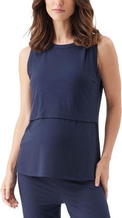 Ripe Peter Rib Nursing Tank in Navy at Nordstrom, Size X-Small