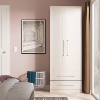 Welcome Furniture Malton Ready Assembled 2 Door 2 Drawer Wardrobe in Kashmir Ash - Welcome Furniture | TJ Hughes