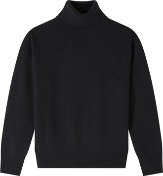 A.P.C. Merino wollen coltrui - Dames - Coltruien - Zwart - M - Wol - Truien & Vesten