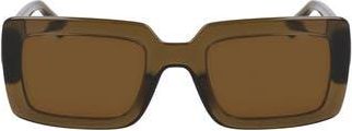 Longchamp 53mm Rectangular Sunglasses in Khaki at Nordstrom Rack