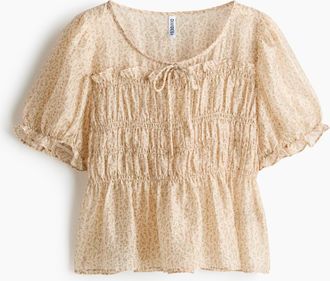 H&M Gesmokte Bluse - Beige