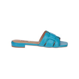 Bibi Lou Schoenen, Dames, Blauw, 36 EU, Turquoise Leren Slippers