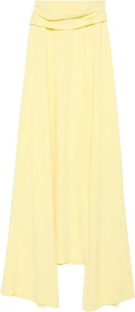 Solace London Nuri draped asymmetric dress - Yellow