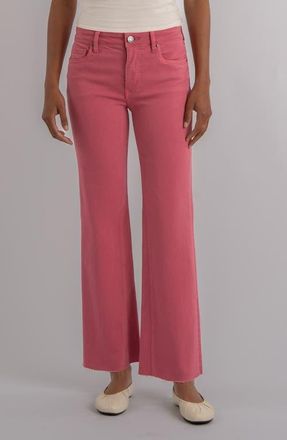 Kut from the Kloth Kelsey Raw Hem Ankle Flare Jeans in Flamingo at Nordstrom, Size 18P