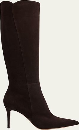Gianvito Rossi 85mm Suede Knee-High Boots