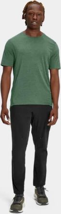 On Mens On Movet Pants Black Slim-Fit Elastic Waistband KFC596