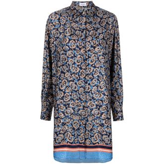 Ferragamo Ferragamo Floral-Print Oversized Silk Shirt