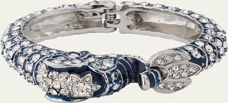 Natasha Accessories Embellished Elephant Hinge Bracelet