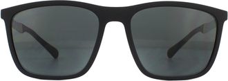 Emporio Armani Zonnebril EA4150 506387 Rubber Zwart Grijs