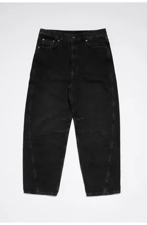 Bimba & Lola Barrel Leg Jeans in Washed Black at Nordstrom, Size 42 Eu