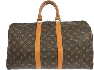 Louis Vuitton Pre-owned Weekend Bags, female, Brown, Size: ONE SIZE Pre-owned Vintage Monogram Keepall Travel Bag