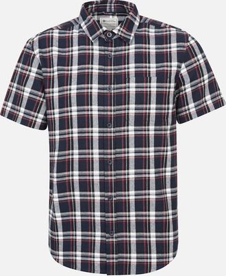 Mountain Warehouse Mens Mountain Warehouse Mens Trace Flannel Short-Sleeved Shirt - Blue - Size: 46/Regular